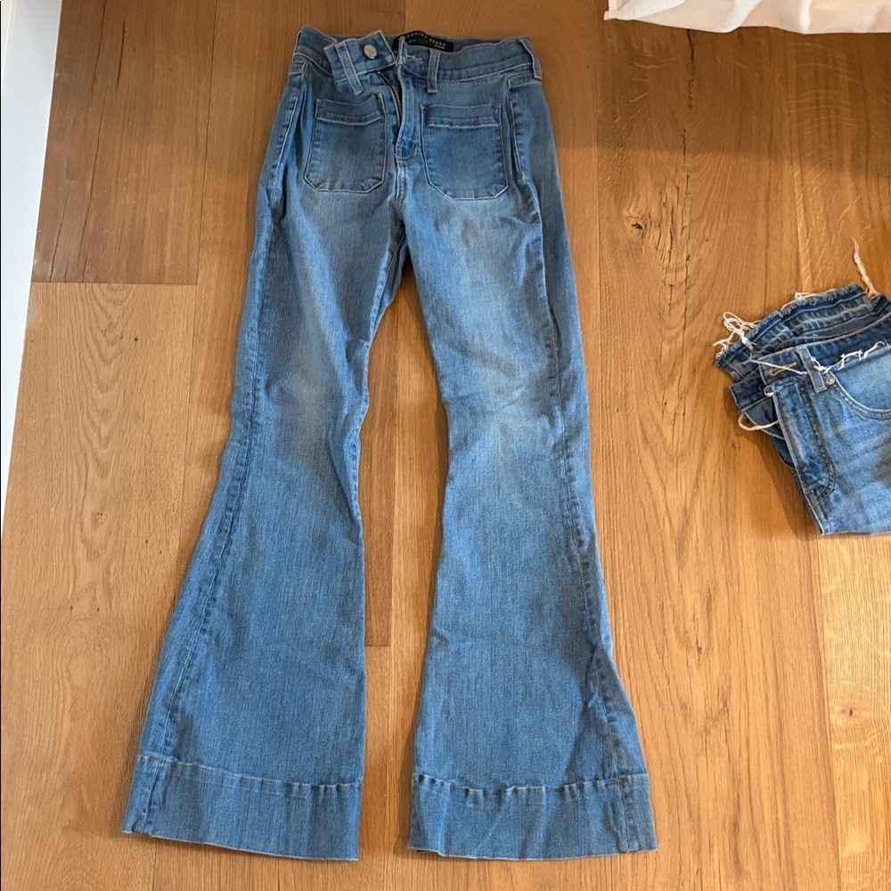 Veronica Beard Light Blue Flare Jeans